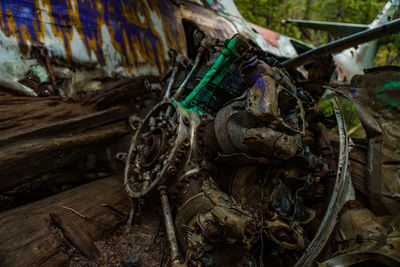 Engine at the canso plane crash site