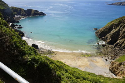 High angle view of beach