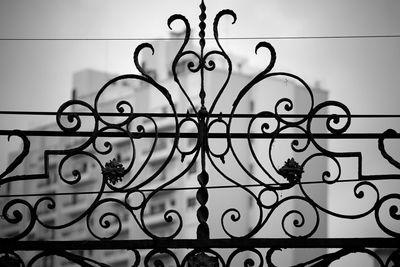 Close-up of metal gate