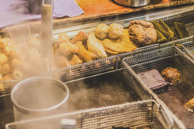 Close-up of street food