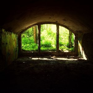 Empty corridor of abandoned building