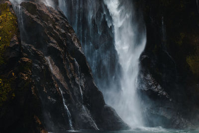 Scenic view of waterfall