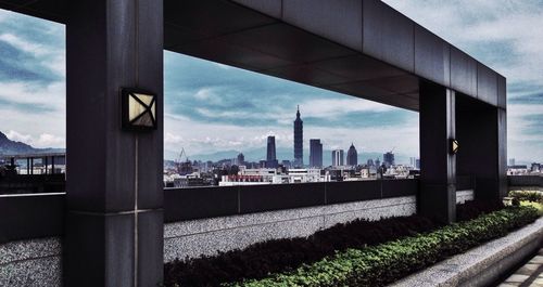 Modern cityscape against sky