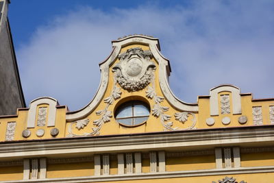 Low angle view of built structure against sky