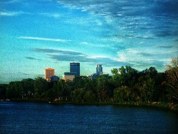 Scenic view of river against sky