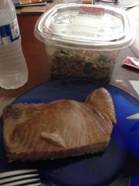 Close-up of breakfast served on table