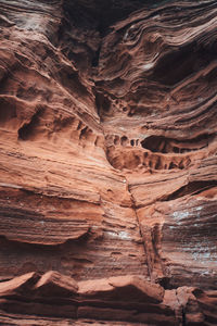 Close-up of geological structures