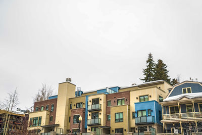 Low angle view of buildings against sky