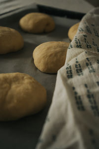 Close-up of cookies on table