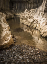 Rock formations in water