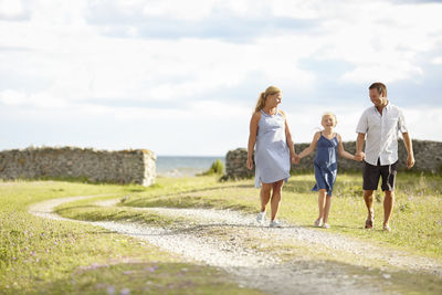 Family walking together