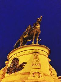 Low angle view of statue of liberty