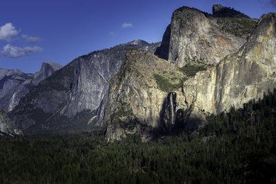 Scenic view of rocky mountains against sky