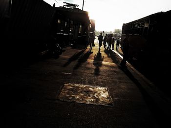 People on street in city