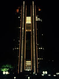 Low angle view of illuminated building