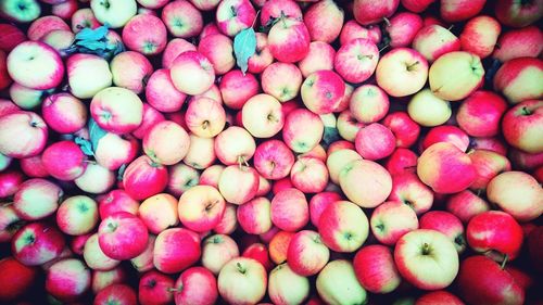 Full frame shot of fruits for sale in market