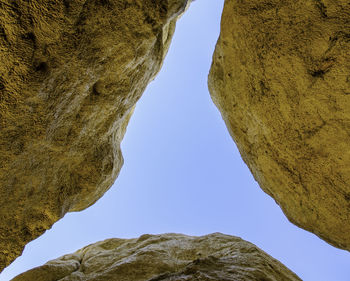 Opening in a cave at paint mines interpretive park, colorado 