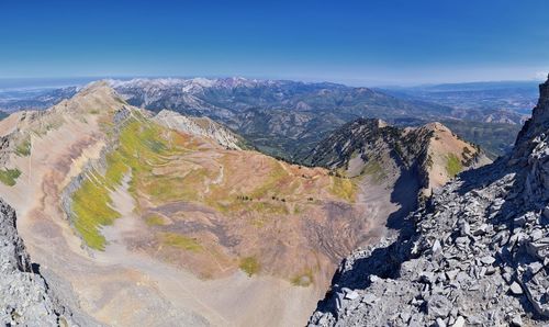 Timpanogos hiking trail landscape views in uinta wasatch cache national forest utah