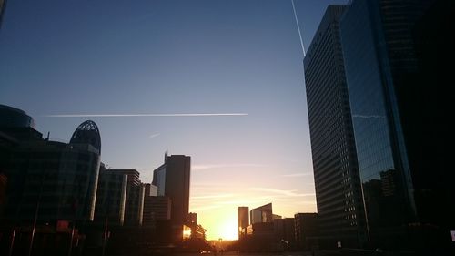 Low angle view of modern building against sky