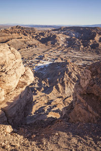 Valle de luna rocks and environment