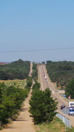 Road passing through trees