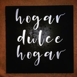 Close-up of text on wall