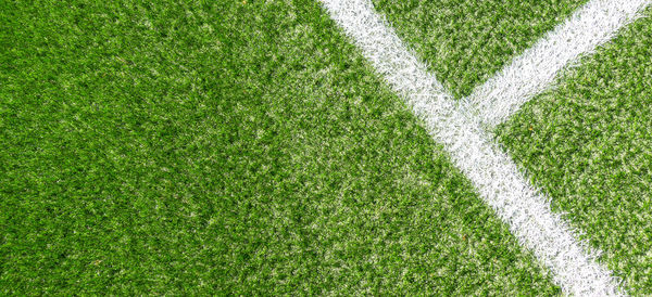 Close-up of soccer field