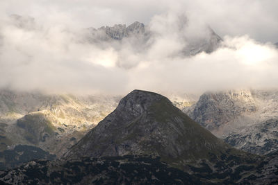 Steinernes meer, mountain landscape in bavaria, germany and austria in autumn