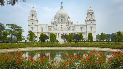 View of building against cloudy sky