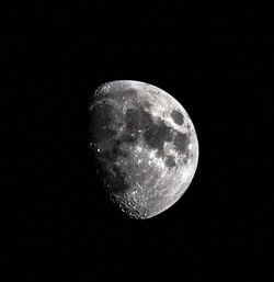 Low angle view of moon in sky