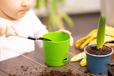 Close-up of boy eating food