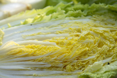 Full frame shot of cabbages for sale in market