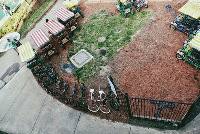 High angle view of building