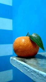 Close-up of orange on table