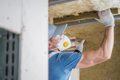 Manual worker working at home