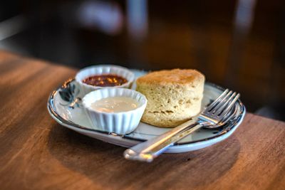 Classic scones with jam and clotted cream