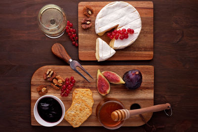 Directly above shot of food on table