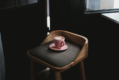 Coffee cup on table