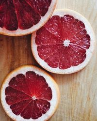 Close-up of grapefruit on table