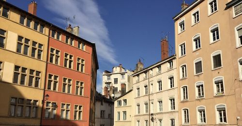 Buildings in lyon's old town, france
