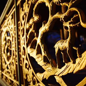 Close up of carvings