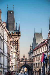 Low angle view of buildings against sky