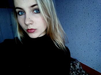 Close-up portrait of young woman