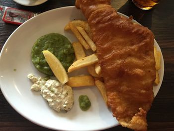 Close-up of served food