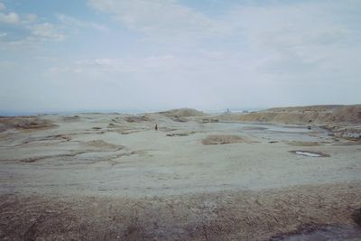 Scenic view of desert against sky