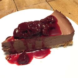 Close-up of cake in plate