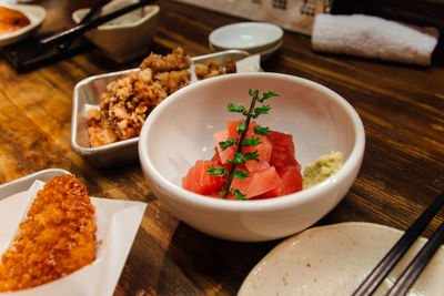 Close-up of food in plate