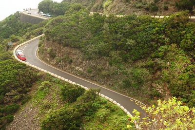 High angle view of road