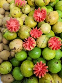 Full frame shot of apples in market