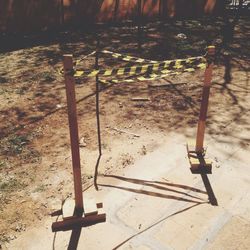 Empty chairs and table